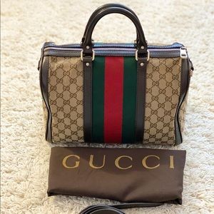 COPY - Authentic Gucci Boston medium brown leather